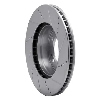R1 Concepts EDZ-02028L Brake Rotor Drilled and Slotted Silver